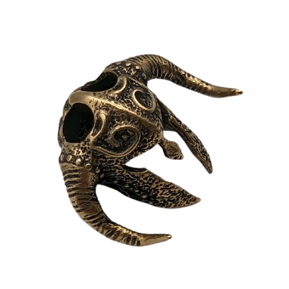 Horned viking helmet paracord bead