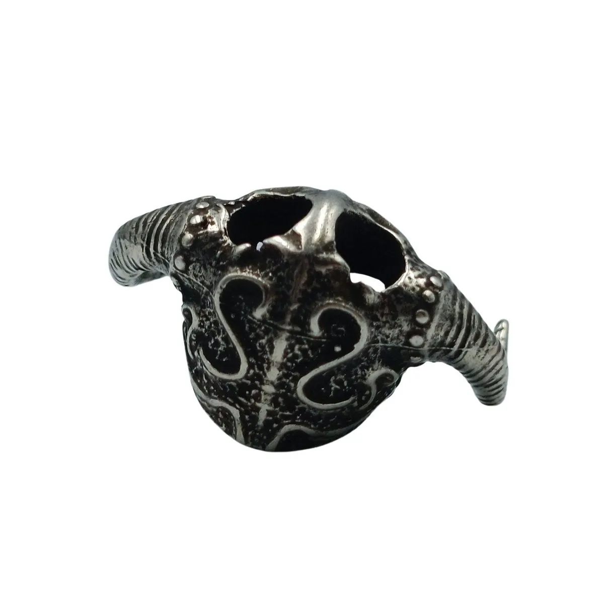 Horned viking helmet paracord bead