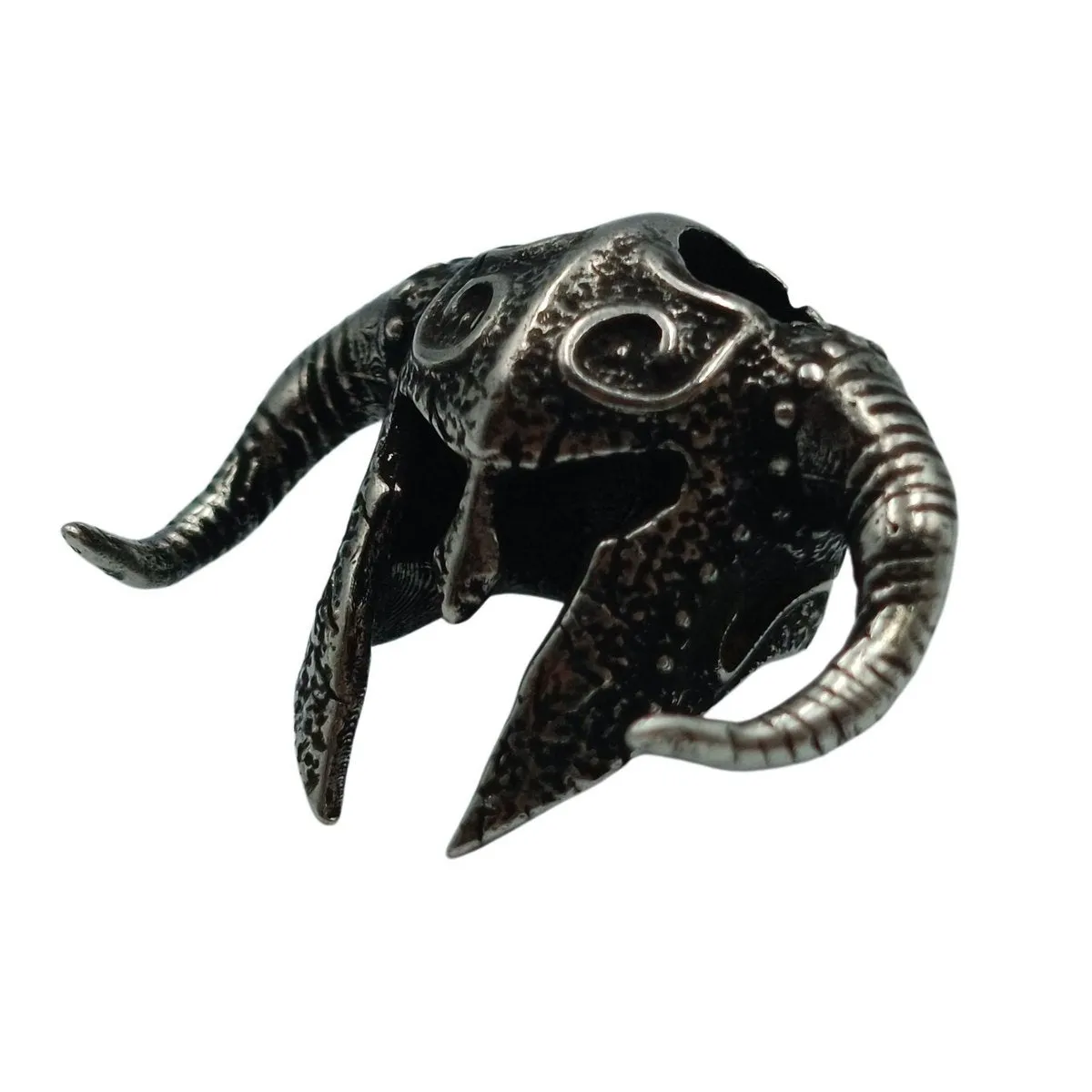 Horned viking helmet paracord bead