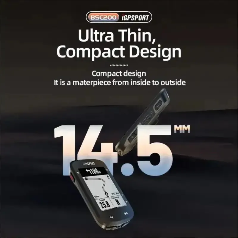 Igpsport bsc200 gps bicycle computer - wireless speedometer & route navigation