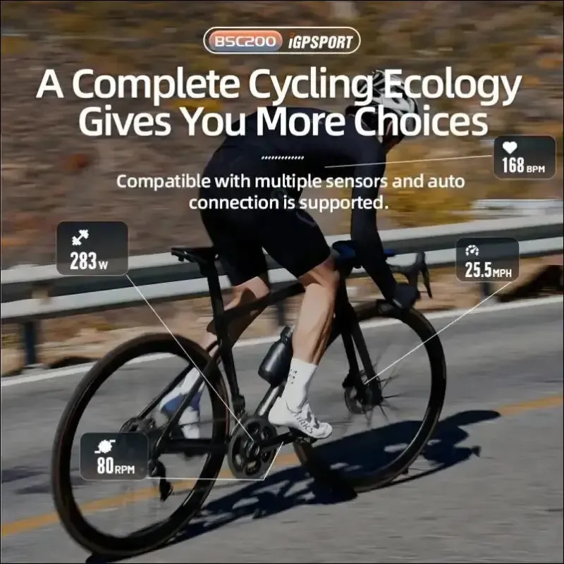 Igpsport bsc200 gps bicycle computer - wireless speedometer & route navigation