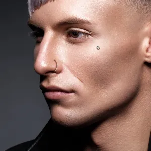Implant Grade Titanium D Shape Flat End Nose Hoop Rings