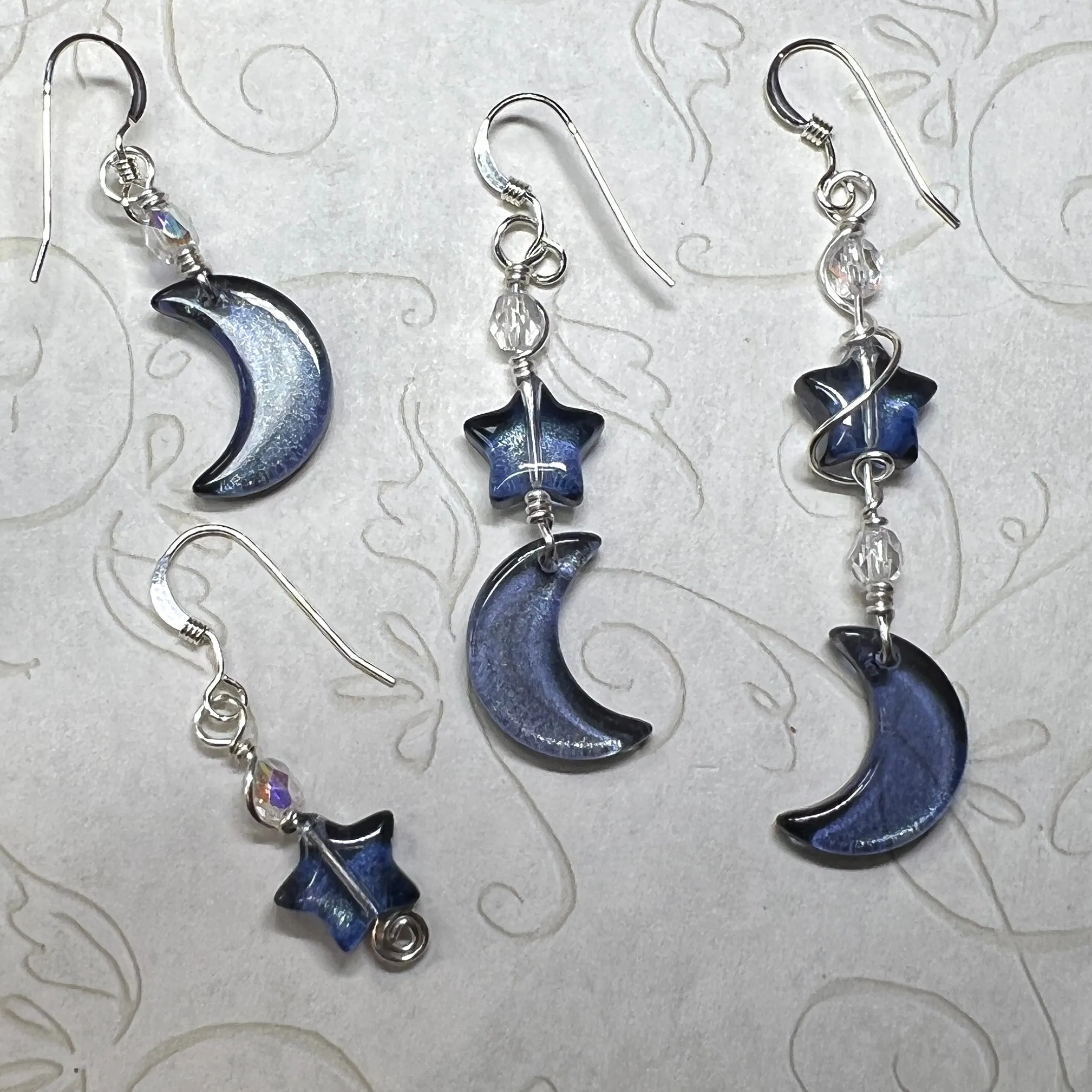 In A Very Blue Moon - Choose-Your-Own-Adventure Moon & Star Earrings