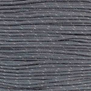 Jax Type Iii 550 Survival Paracord 100ft Hank Reflective (Charcoal Grey)