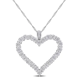 Jumbo Open Heart Moissanite Pendant