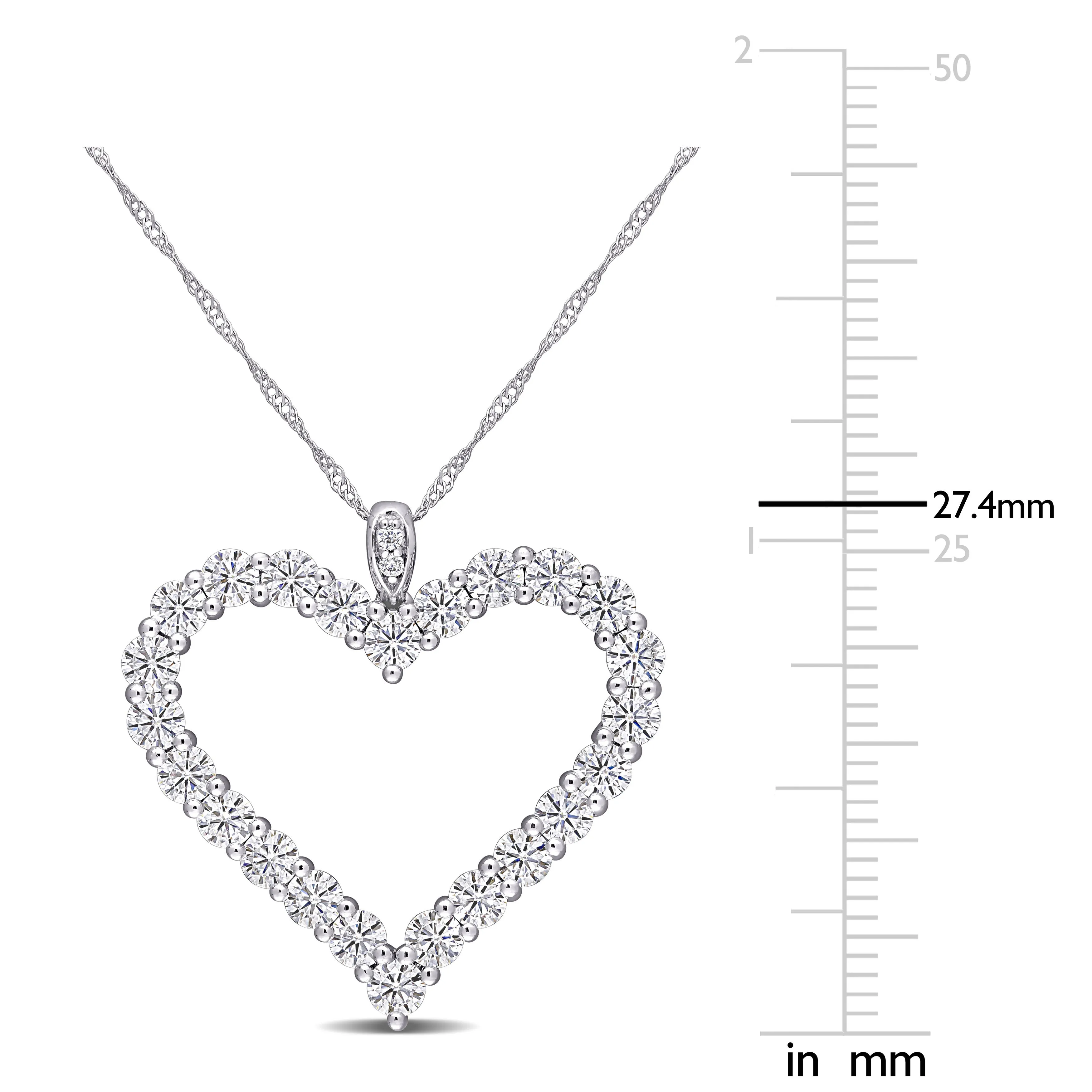 Jumbo Open Heart Moissanite Pendant