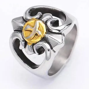 Knights Templar Ring - Silver Gold