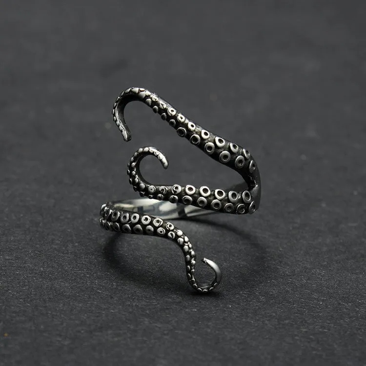 Kraken Octopus Titanium Ring