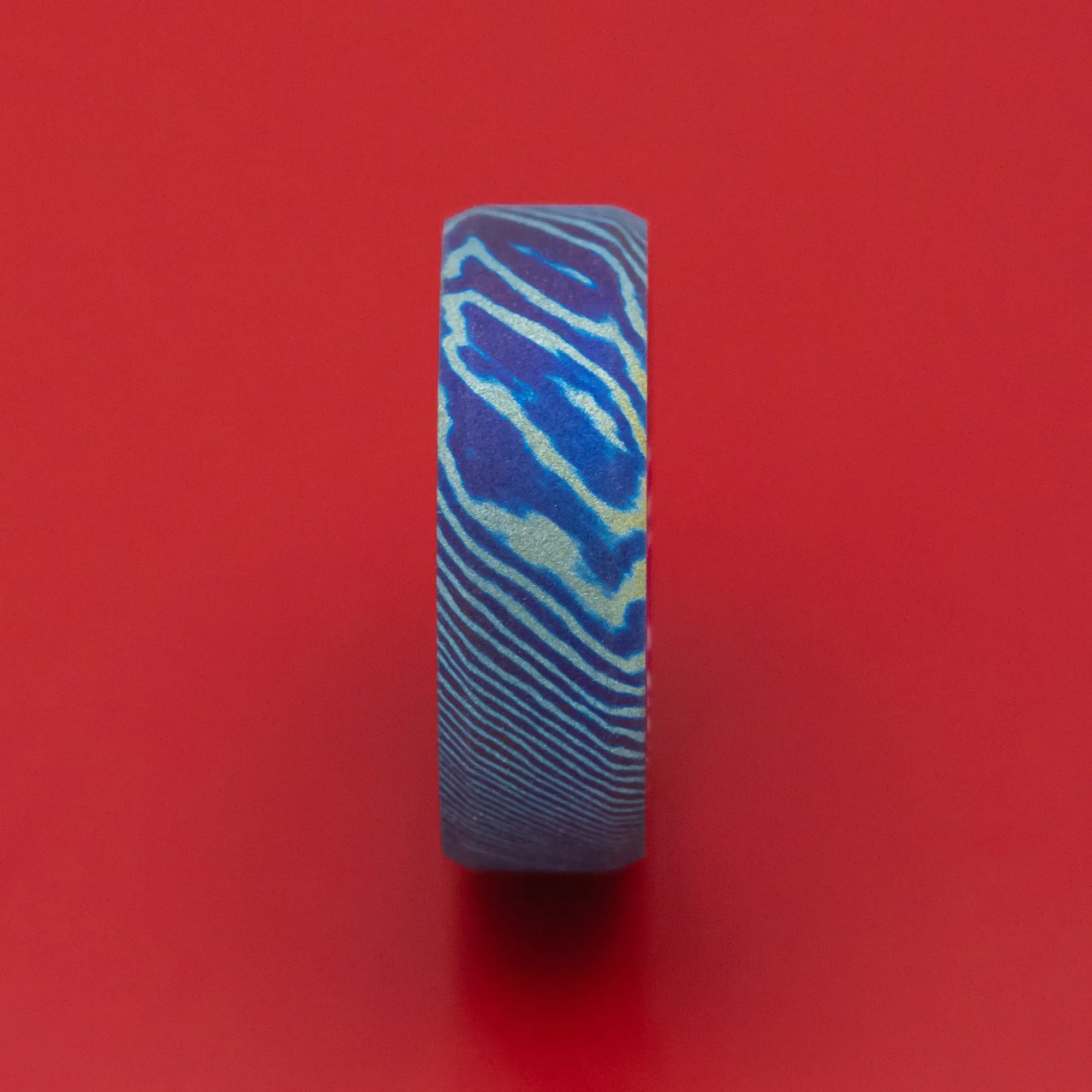 Kuro-Ti Twisted Titanium Heat-Treated Ring Custom Made Band