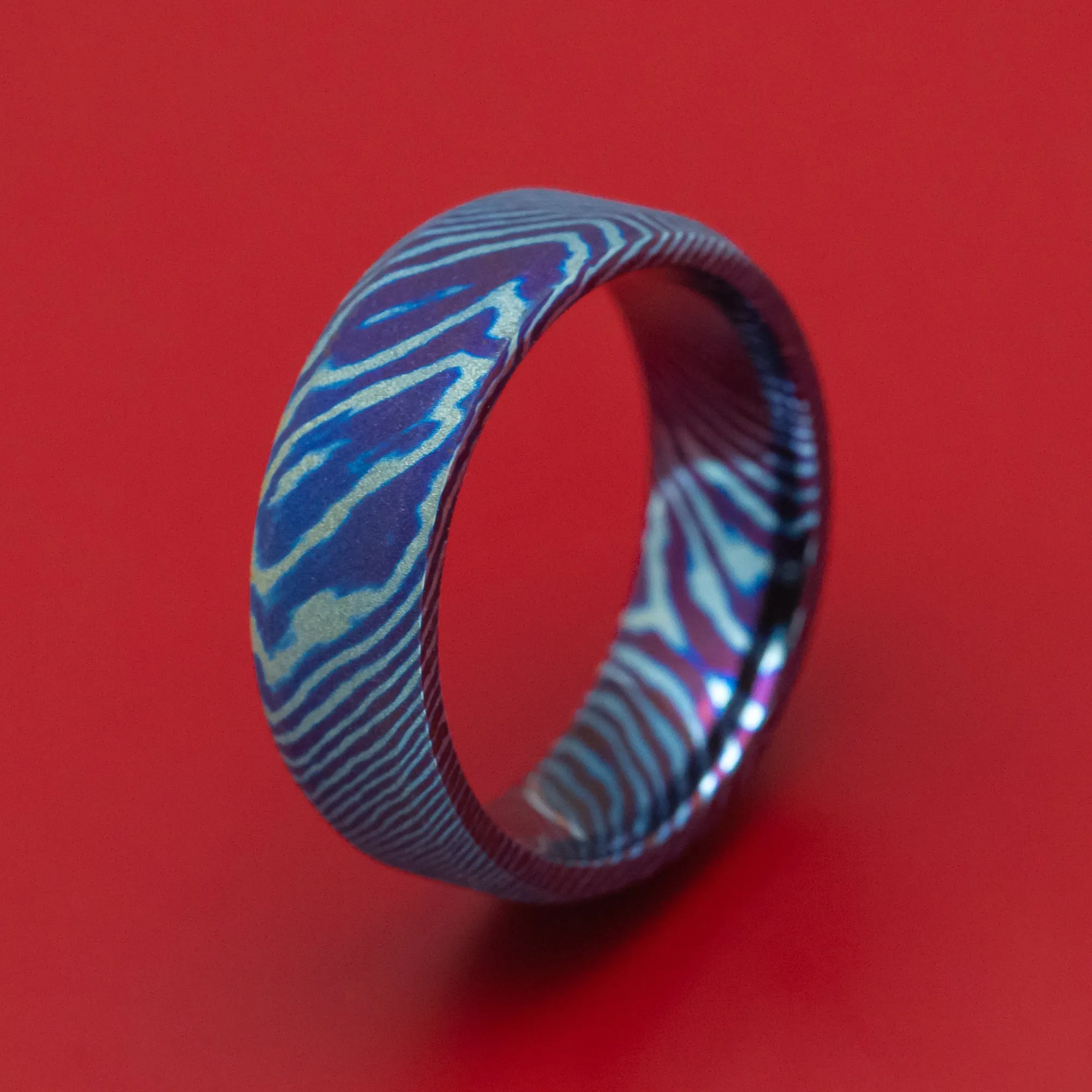 Kuro-Ti Twisted Titanium Heat-Treated Ring Custom Made Band