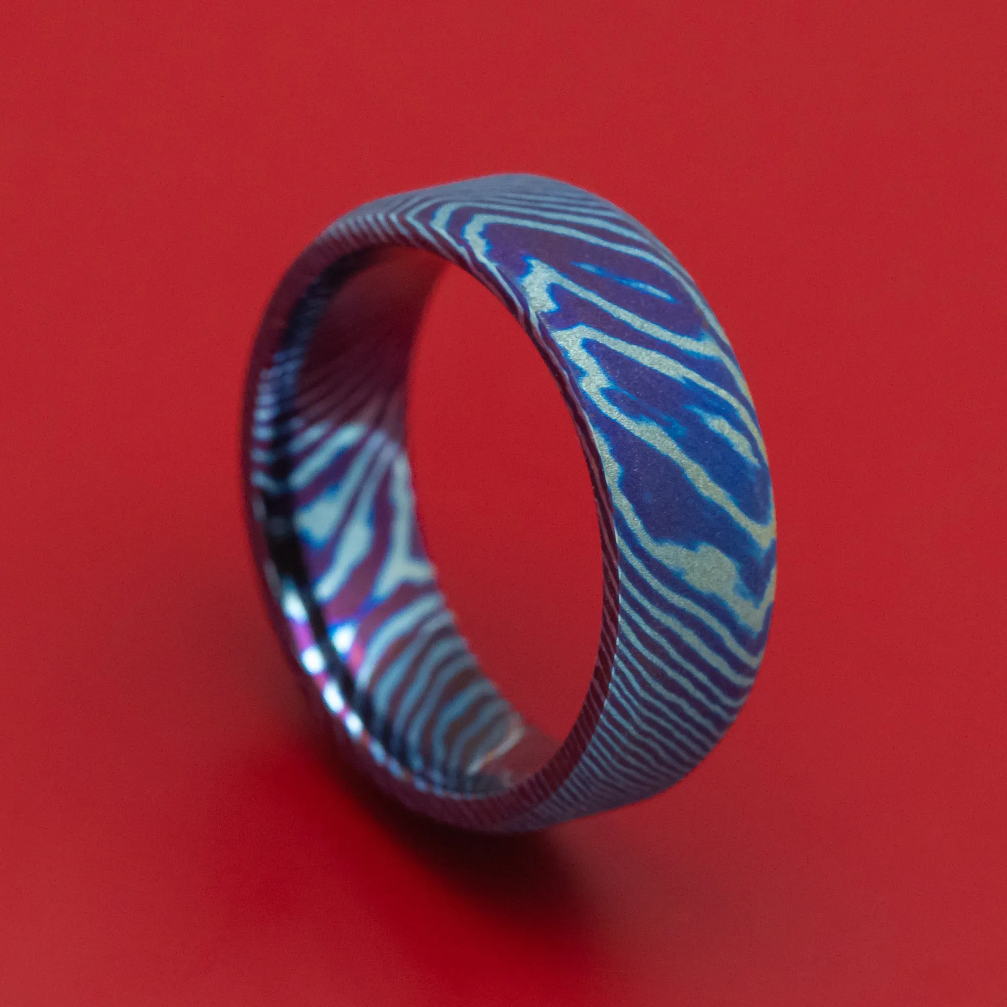 Kuro-Ti Twisted Titanium Heat-Treated Ring Custom Made Band