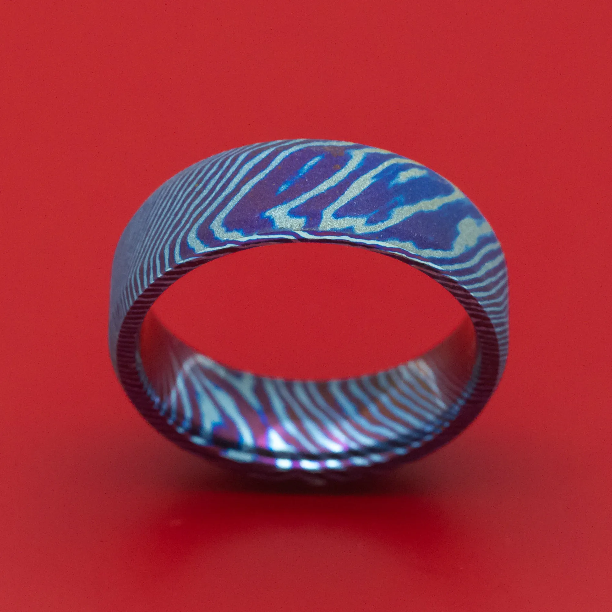 Kuro-Ti Twisted Titanium Heat-Treated Ring Custom Made Band