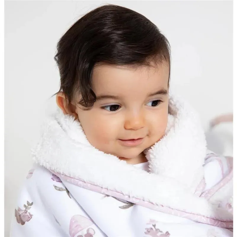 Living Textiles - Jersey Sherpa Blanket, Mushroom House