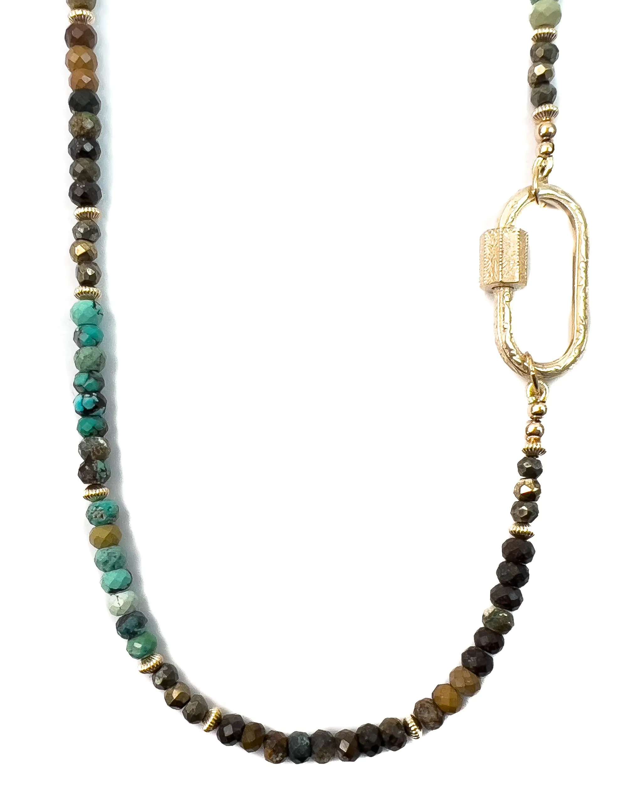 Long Natural Turquoise Strand Necklace