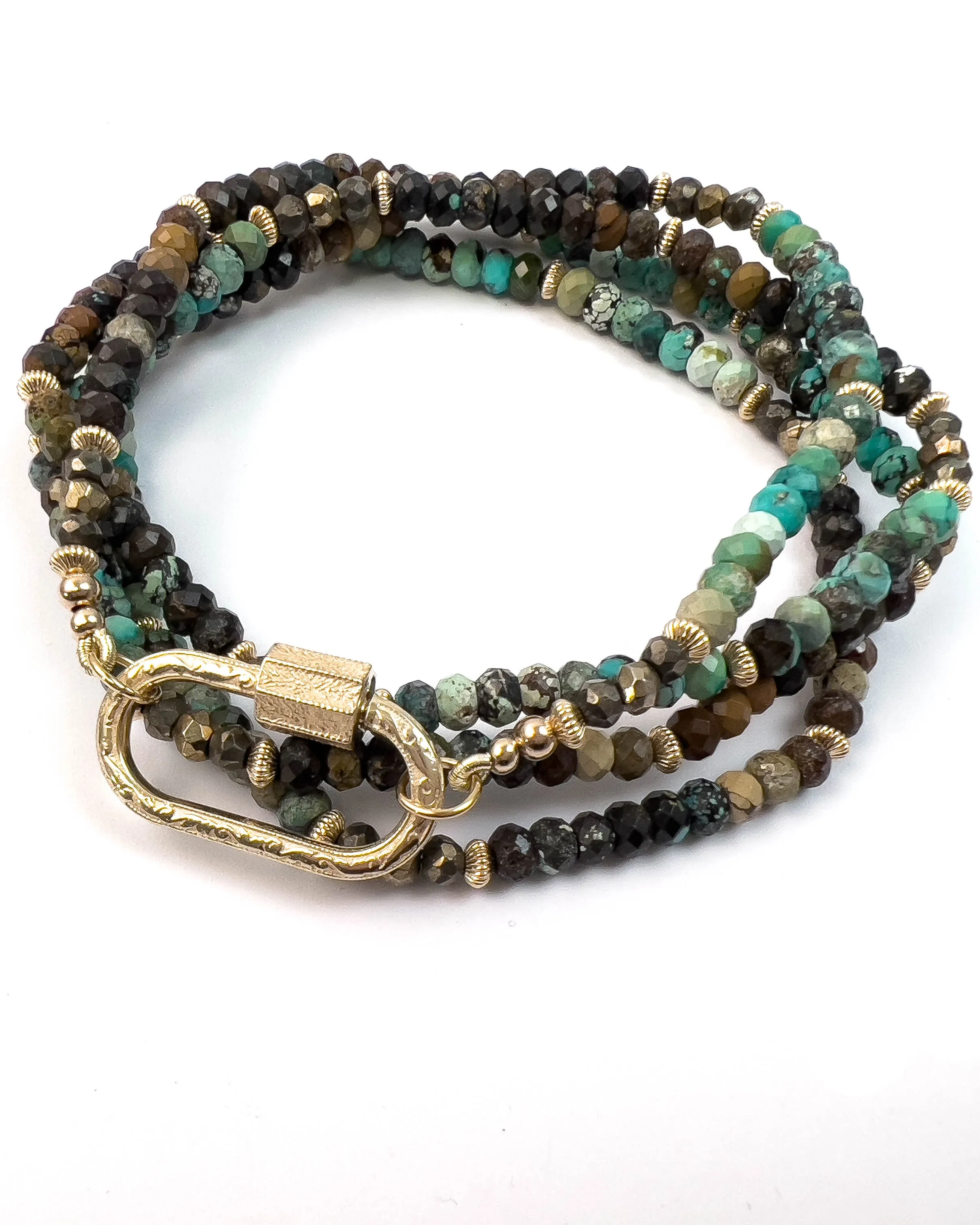 Long Natural Turquoise Strand Necklace