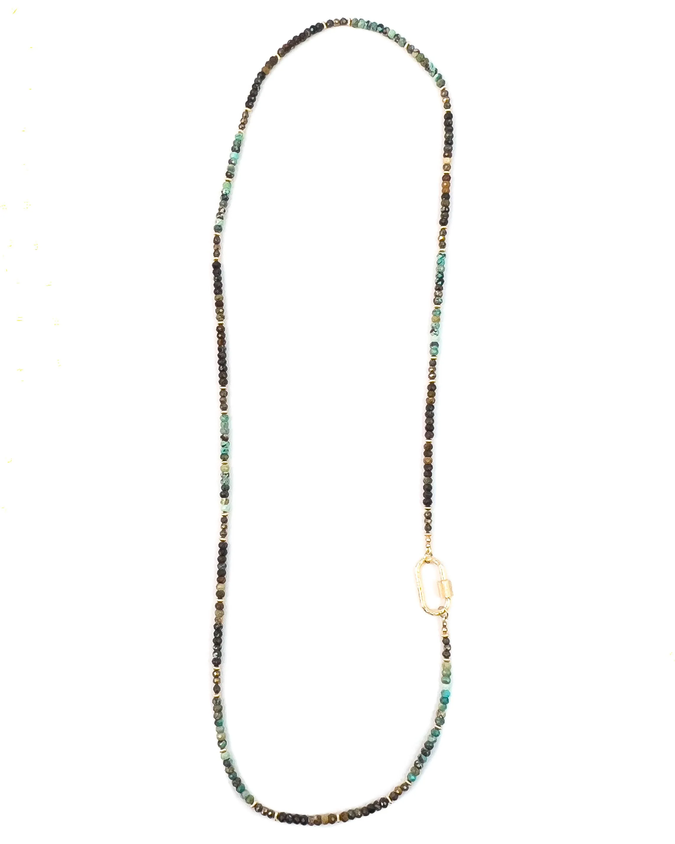 Long Natural Turquoise Strand Necklace