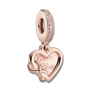 Love You Rose Gold Heart