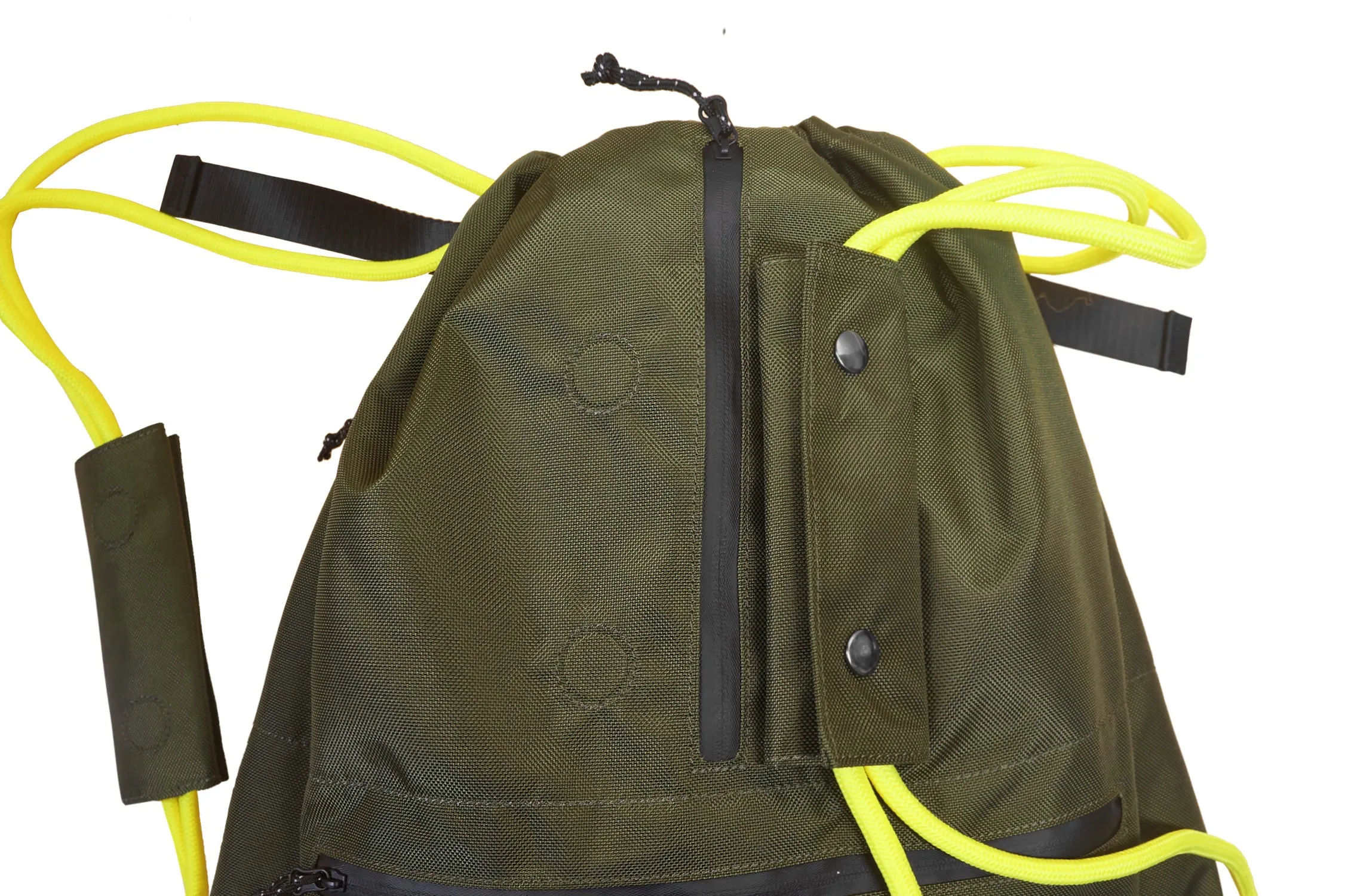 <A 000a001l02> LARGE SIZE Premium drawstring backpack (Green/Yellow)