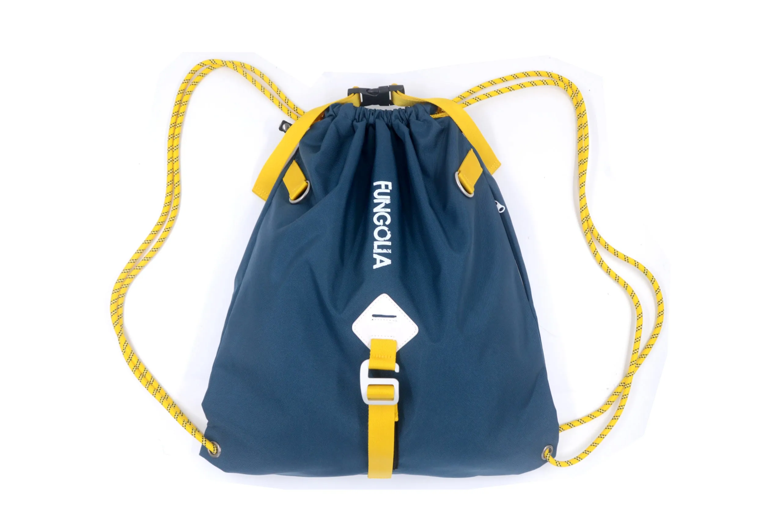 <A 000a54> Fungolia Premium drawstring backpack (Navy/Yellow)