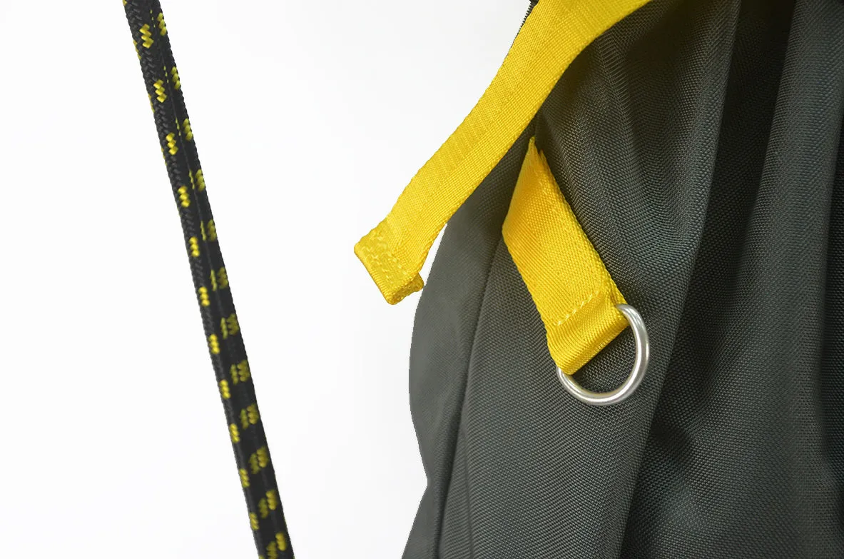 <A 000a56> Fungolia Premium drawstring backpack (Dark Green/Yellow)