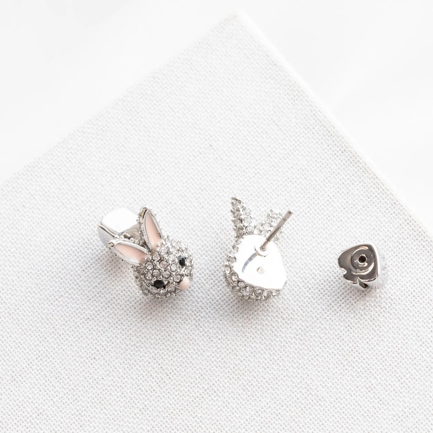 Make Magic Bunny Rabbit Silver Stud Earrings