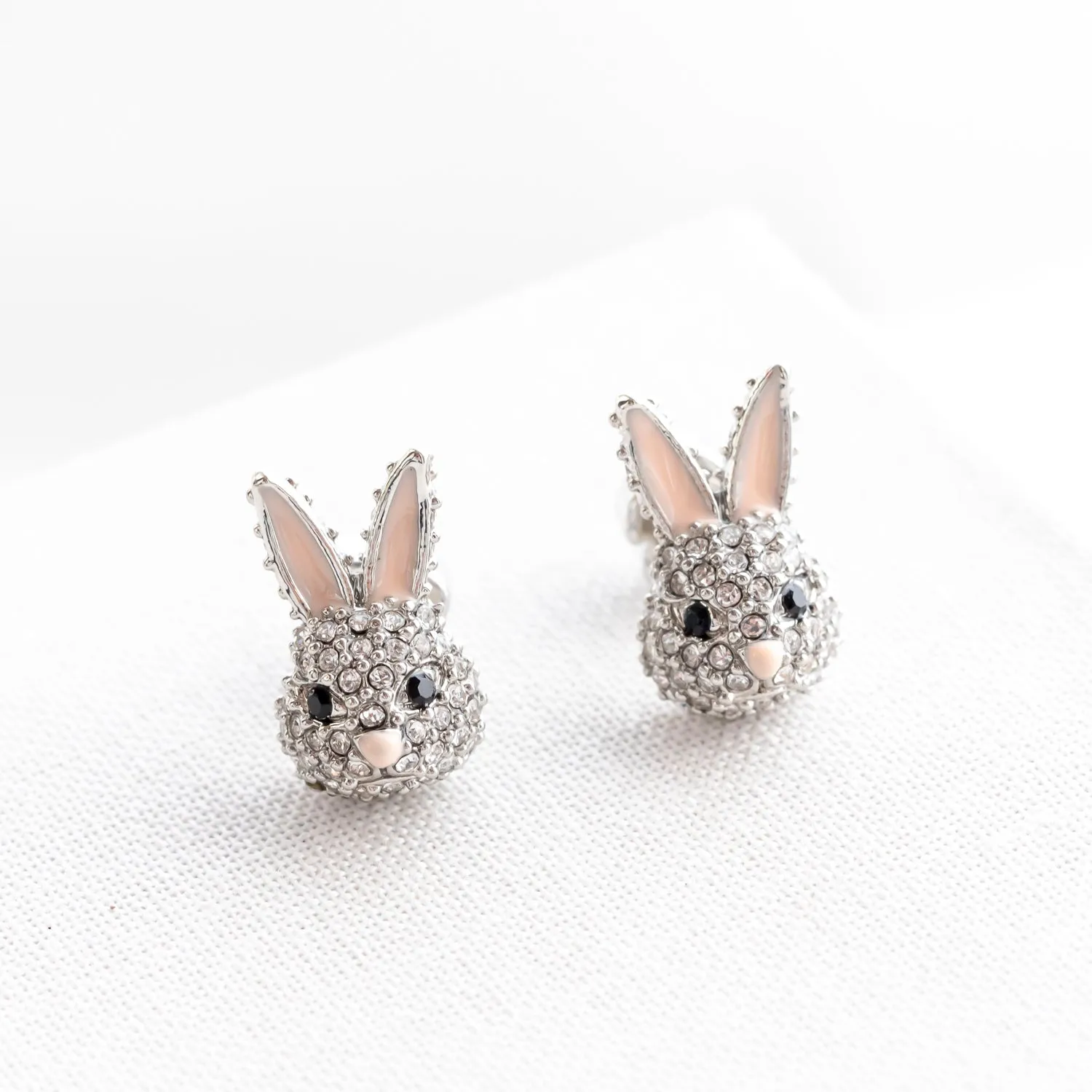 Make Magic Bunny Rabbit Silver Stud Earrings