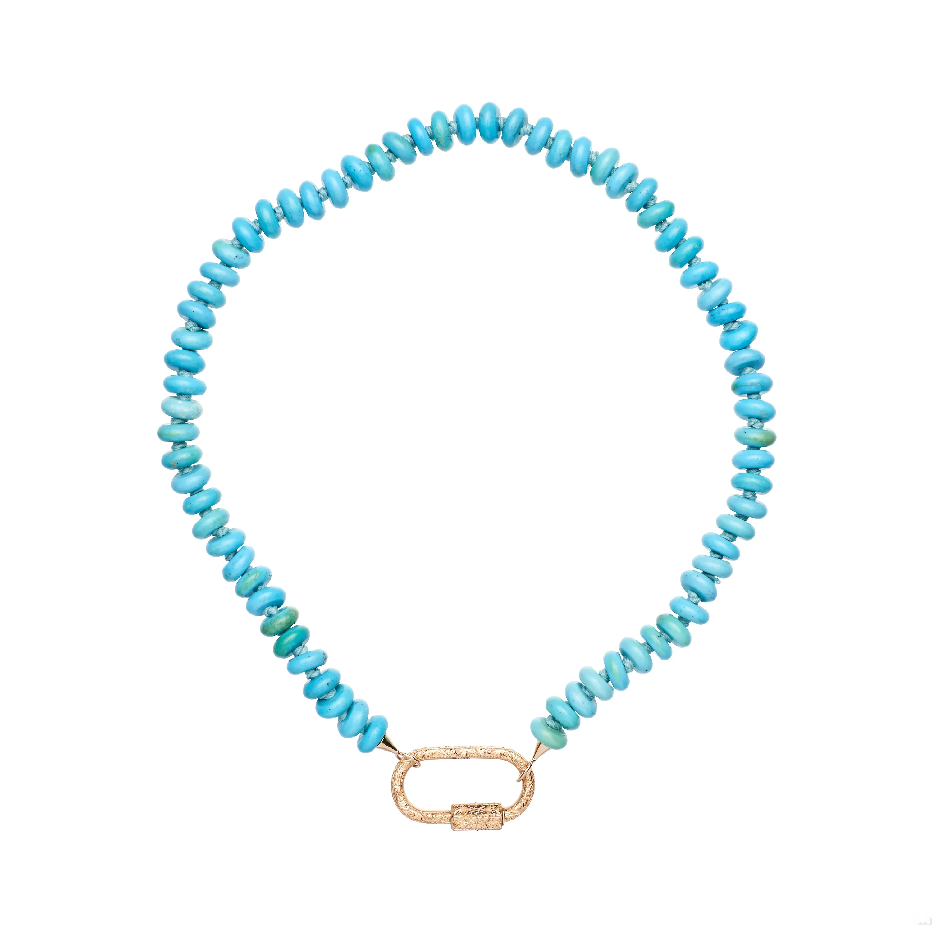Marla Aaron 14k Turquoise Rondel Strand  - 10mm