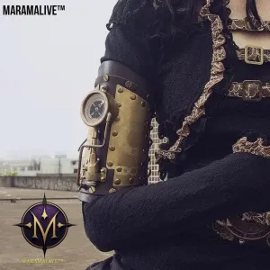 Medieval Retro Steampunk Outdoor Compass Bracelet Jewelry