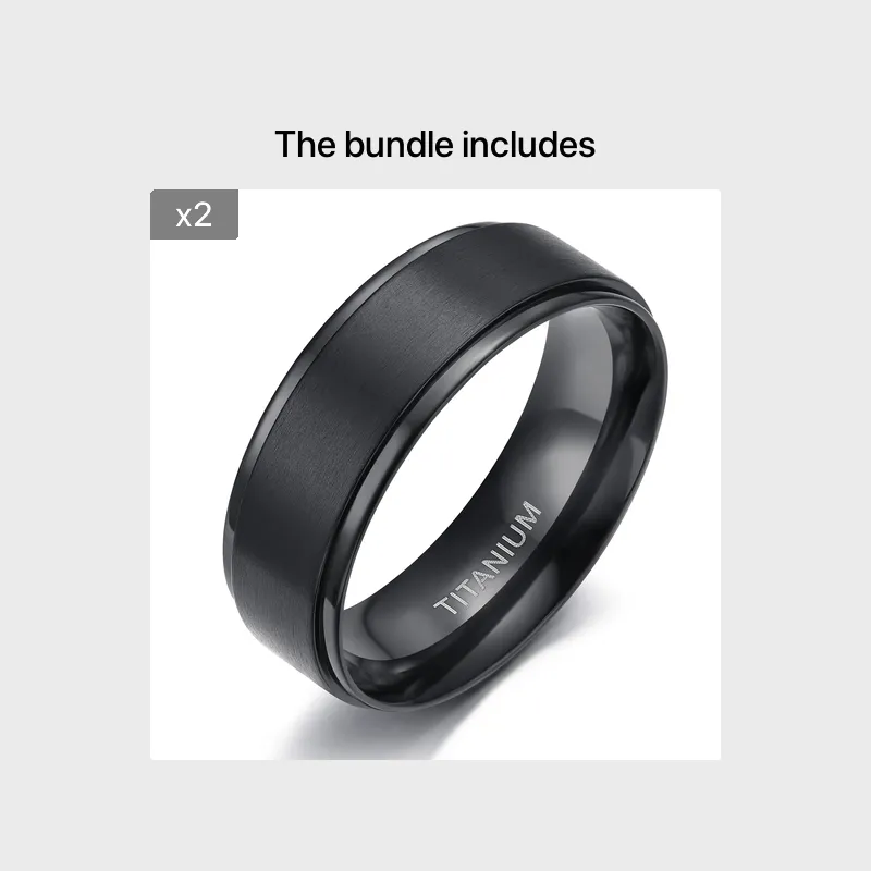 Men's Brushed Titanium Ring
