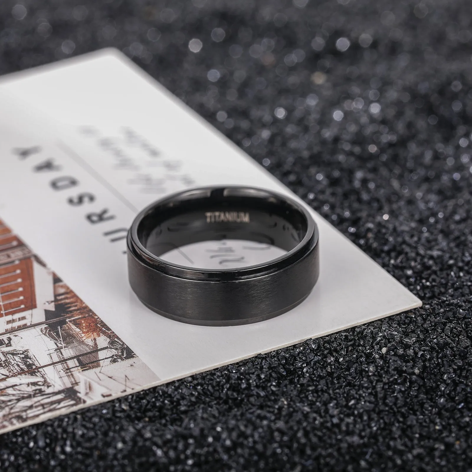 Men's Brushed Titanium Ring