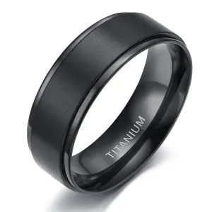 Men's Brushed Titanium Ring