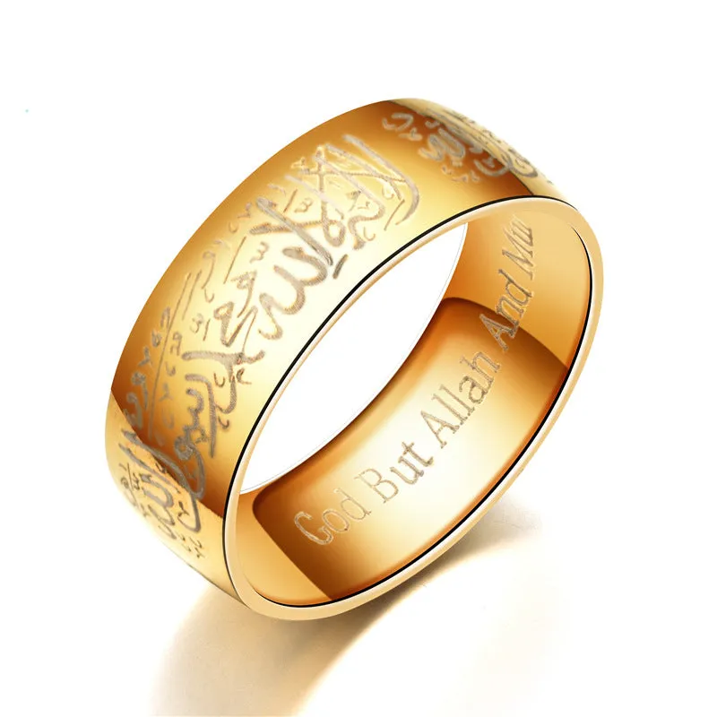 Men's Faith Scripture Ring Titanium Steel Jewelry For Men