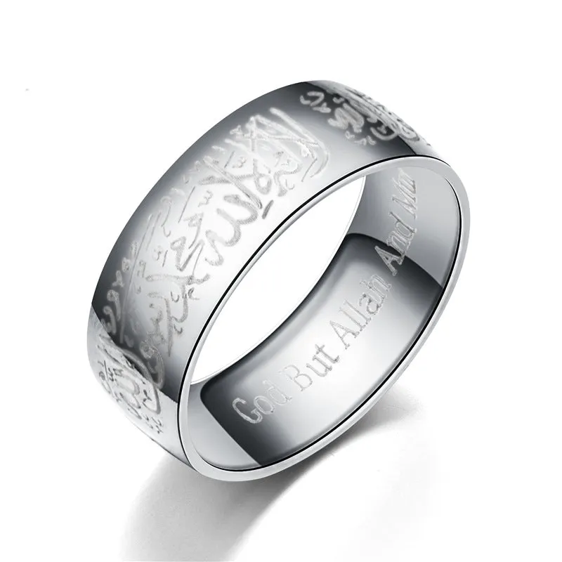Men's Faith Scripture Ring Titanium Steel Jewelry For Men