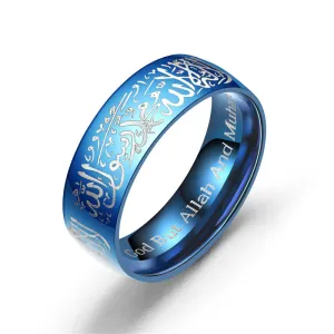 Men's Faith Scripture Ring Titanium Steel Jewelry For Men