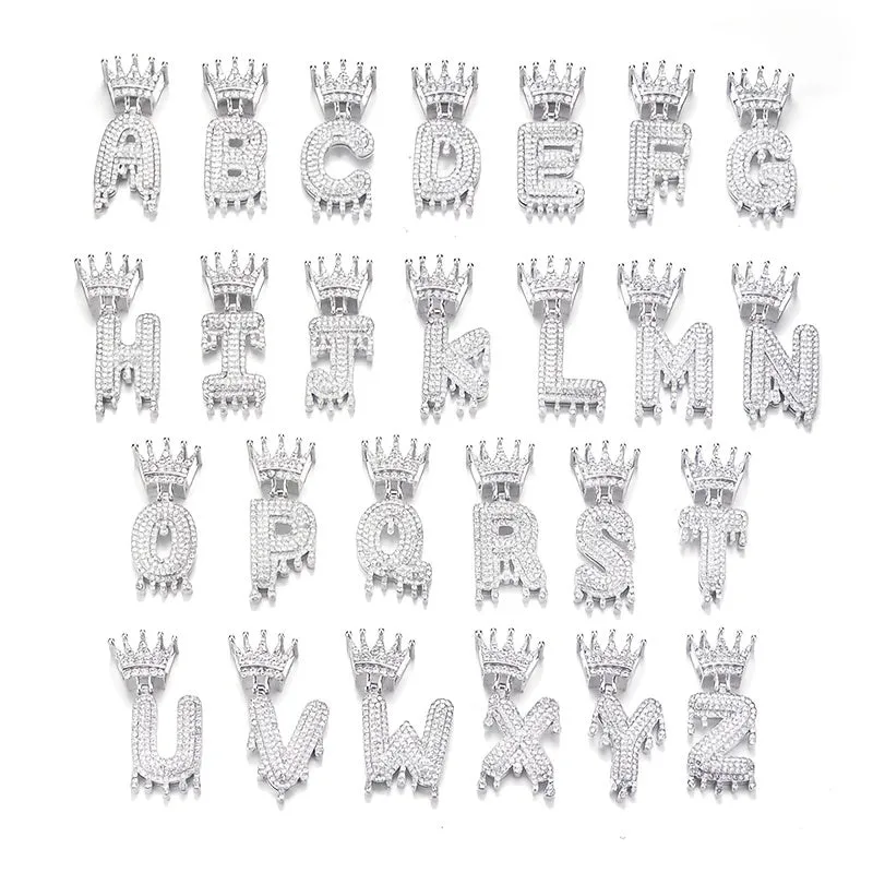 Men's Stainless Steel Necklace Pop Waterproof Crown Lett