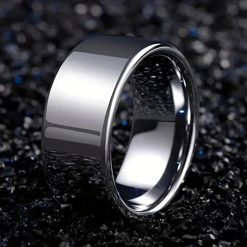 Men's Width 8mm Titanium Steel Ring, Domineering Spanner Hand Jewelry