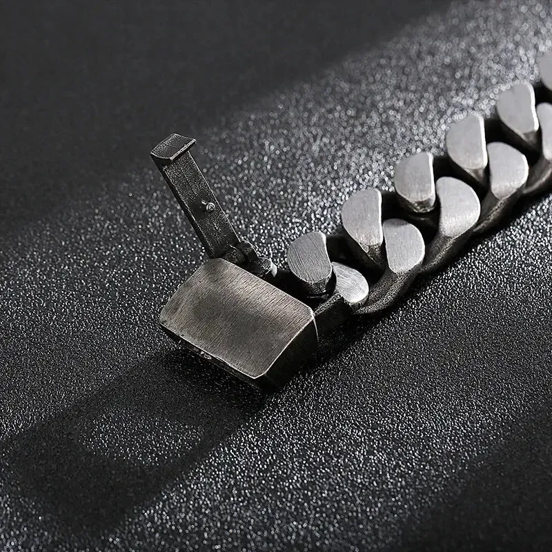 Metal Punk Wide Cuban Link Bracelet