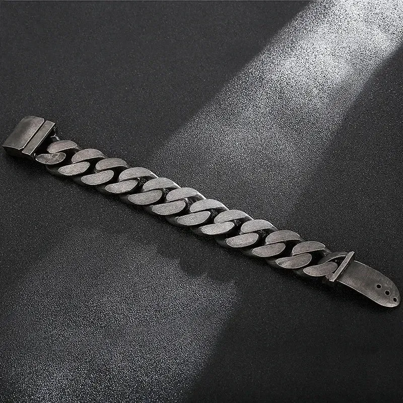 Metal Punk Wide Cuban Link Bracelet