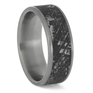 Mimetic Meteorite Engraved on a Titanium Band