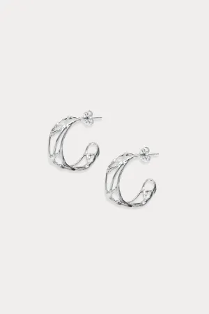 Mini Courage Hoop in Sterling Silver