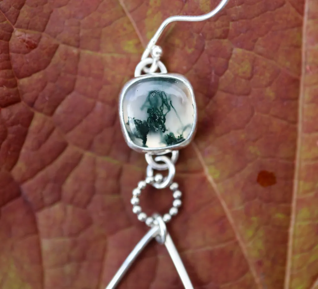 Mismatched Snail Forest Earrings