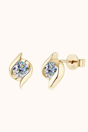 Moissanite Sterling Silver Stud Earrings