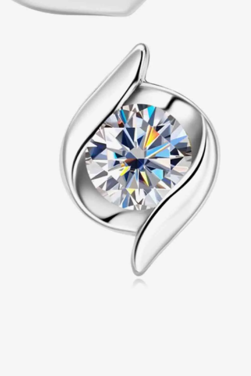 Moissanite Sterling Silver Stud Earrings