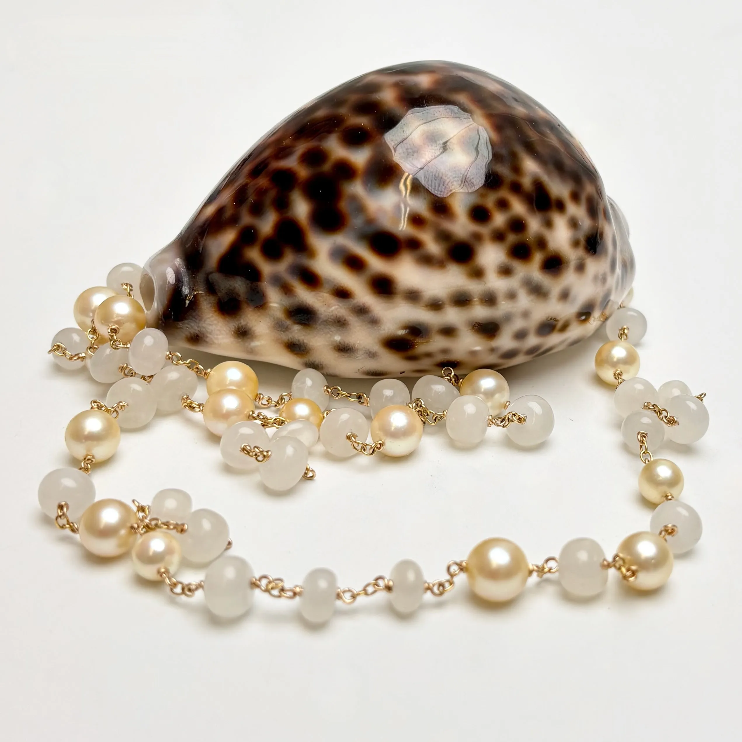 moonlit akoya pearl rope necklace