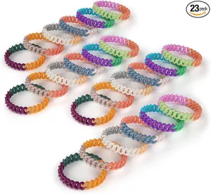 Mosquito Bracelets, 23 Pack DEET-Free Insect & Bug Repellent Bands for Adults and Kids, Individually Wrapped Wristbands