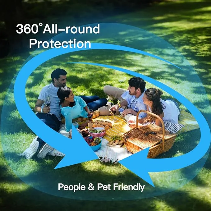 Mosquito Repellent Bracelets for Adult Kids, Individually Wrapped Anti-Insect Wristband for Indoor Outdoor, Waterproof Bug Protection for Camping Fishing Hiking (4 Pack)