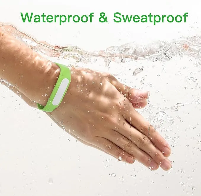Mosquito Repellent Bracelets for Adult Kids, Individually Wrapped Anti-Insect Wristband for Indoor Outdoor, Waterproof Bug Protection for Camping Fishing Hiking (4 Pack)