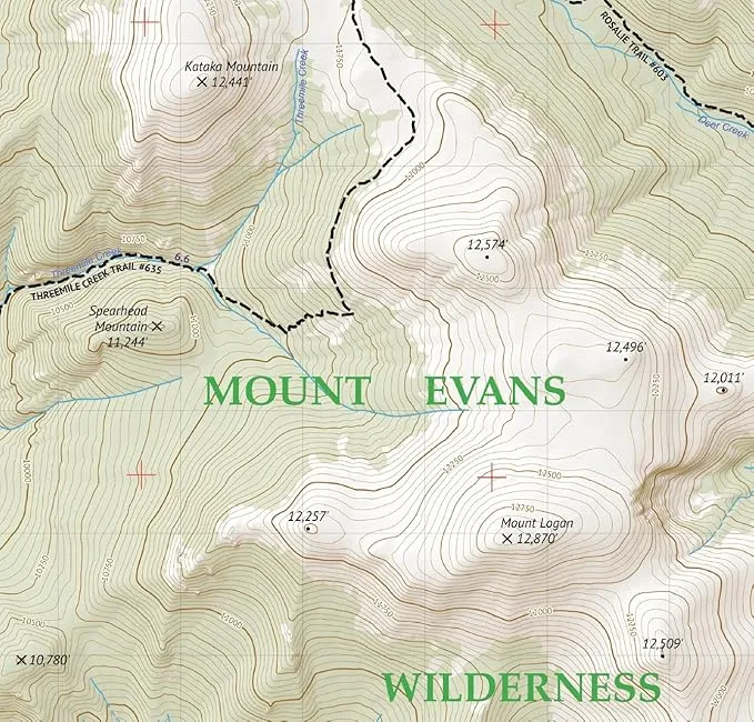 Mount Evans Wilderness - Colorado Topographic Hiking Map (2018)