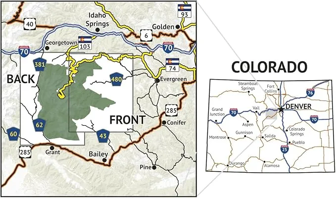 Mount Evans Wilderness - Colorado Topographic Hiking Map (2018)