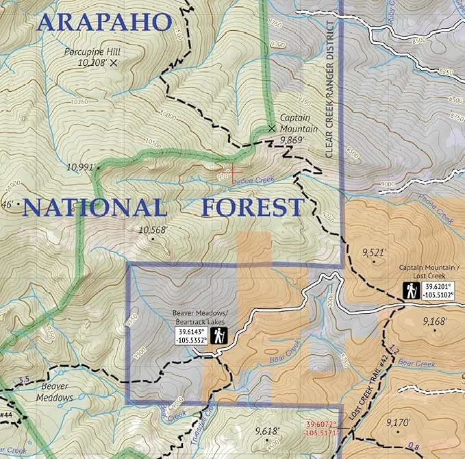 Mount Evans Wilderness - Colorado Topographic Hiking Map (2018)